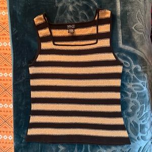 Black and Gold NY&CO Knit Tank Size L